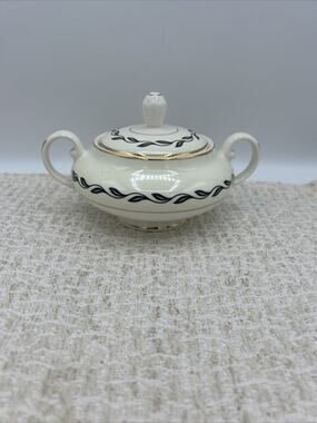Pope Gosser Black Laurel - Round Sugar Bowl - Double Lipped - See Photos